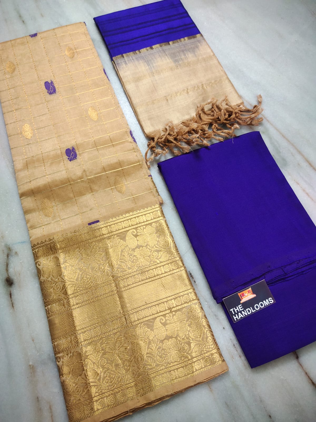 Mangalagiri handloom pure kuppatam pattu (silk by cotton) dress material