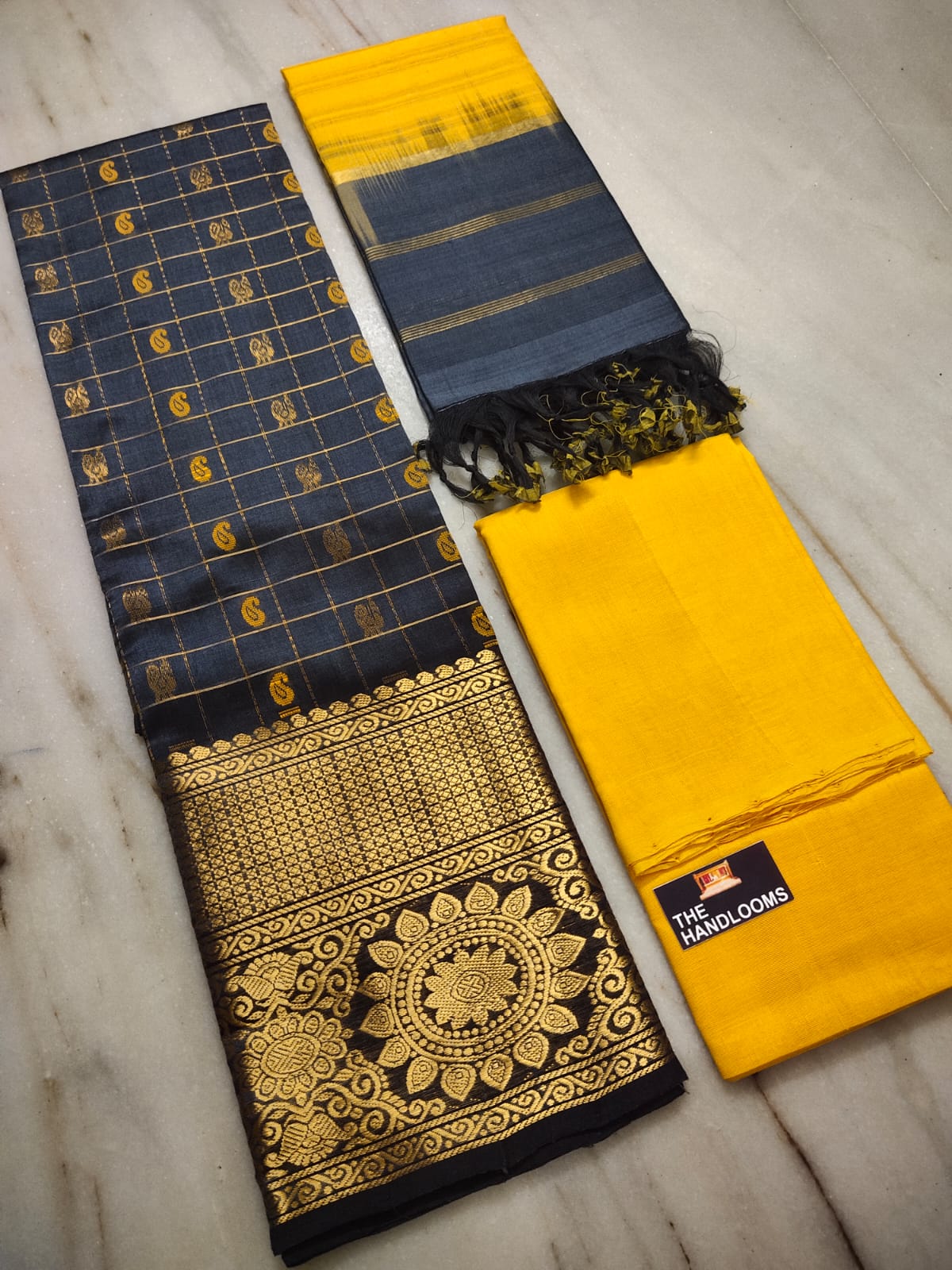 Mangalagiri handloom pure kuppatam pattu (silk by cotton) dress material