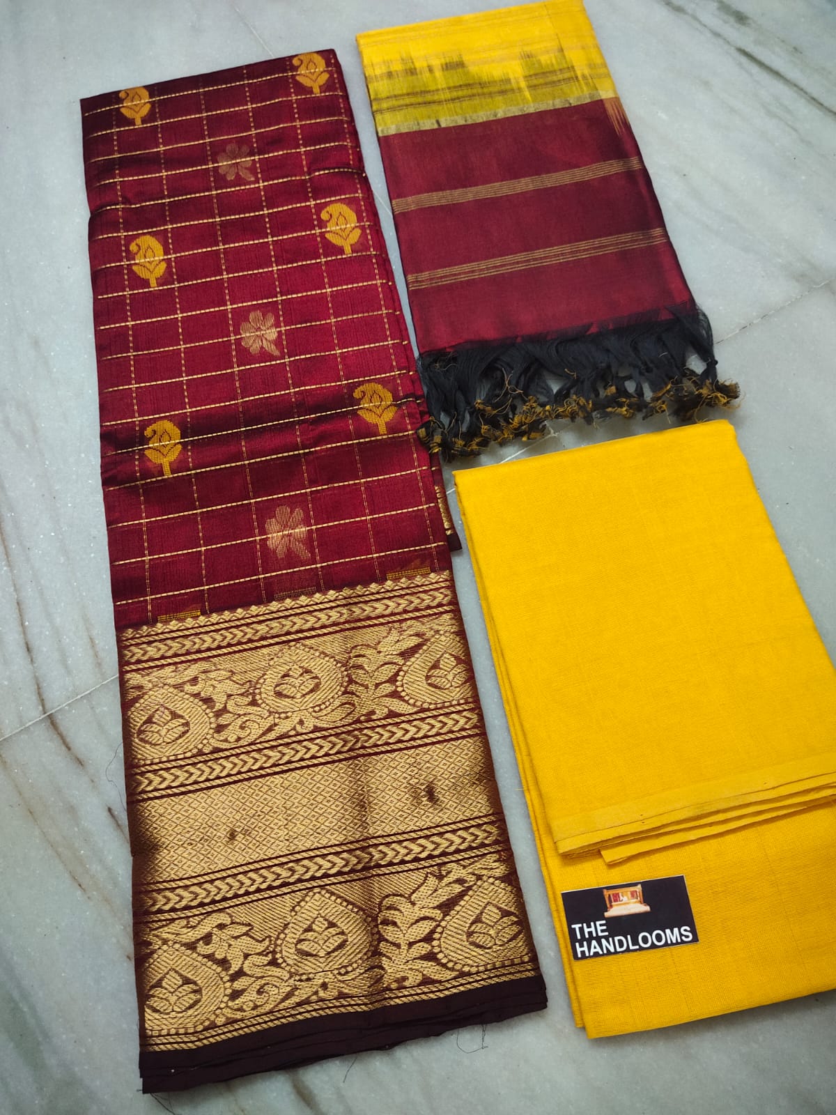 Mangalagiri handloom pure kuppatam pattu (silk by cotton) dress material