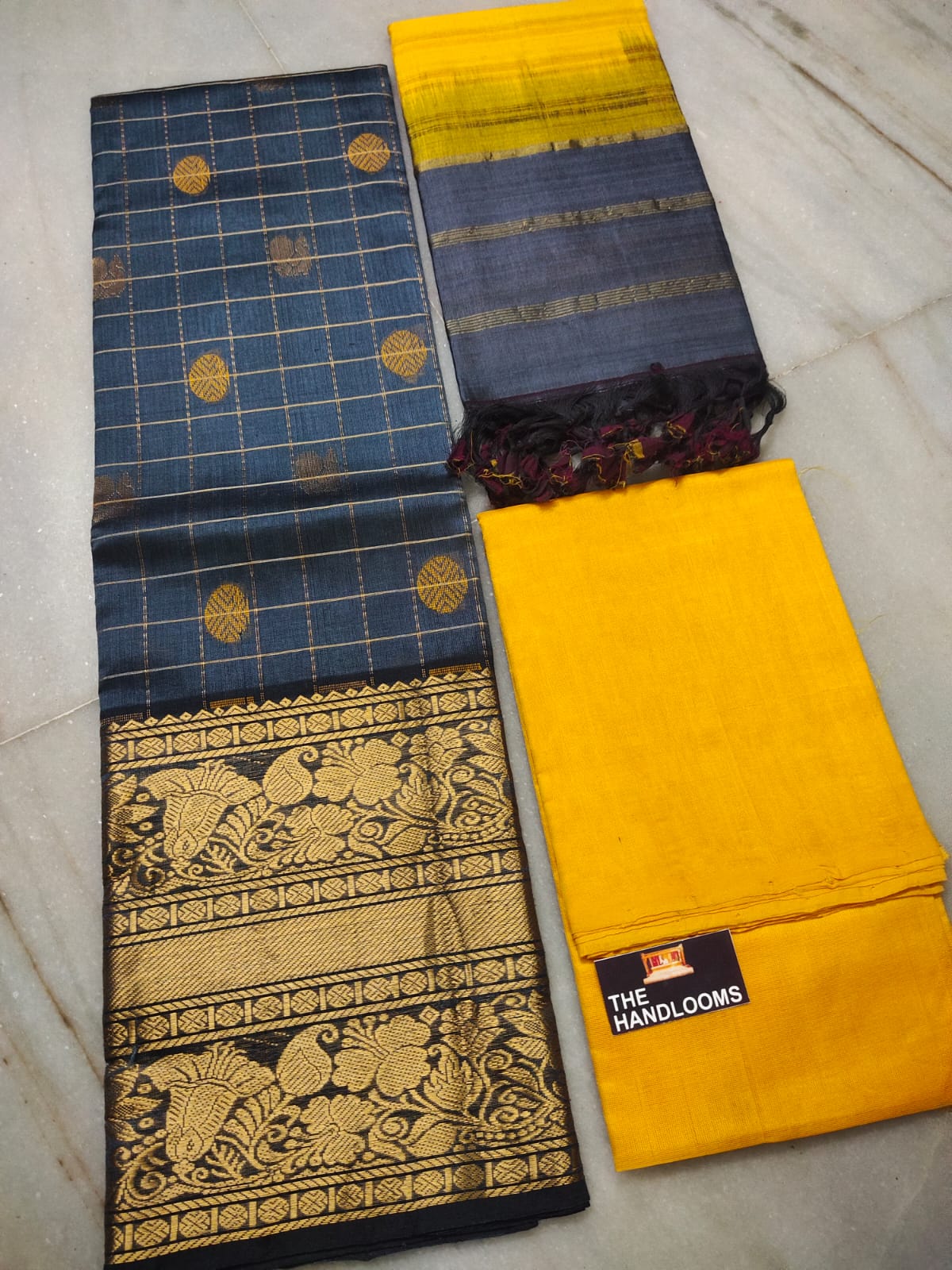 Mangalagiri handloom pure kuppatam pattu (silk by cotton) dress material