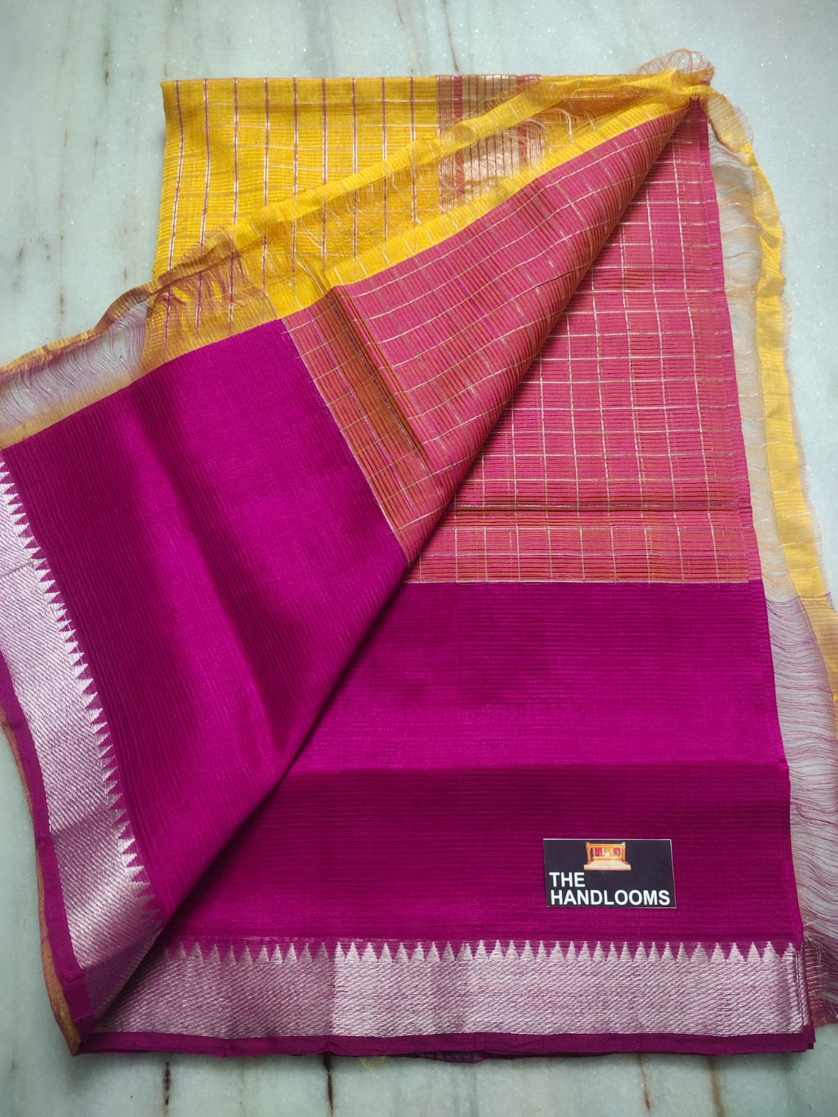 Mangalagiri handloom pure pattu by cotton saree
