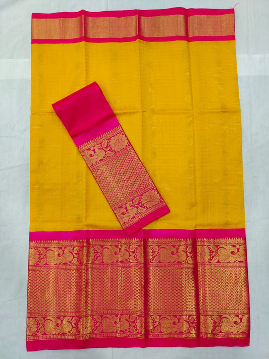 Mangalagiri kuppadam pattu kanchi border lehenga jacket set