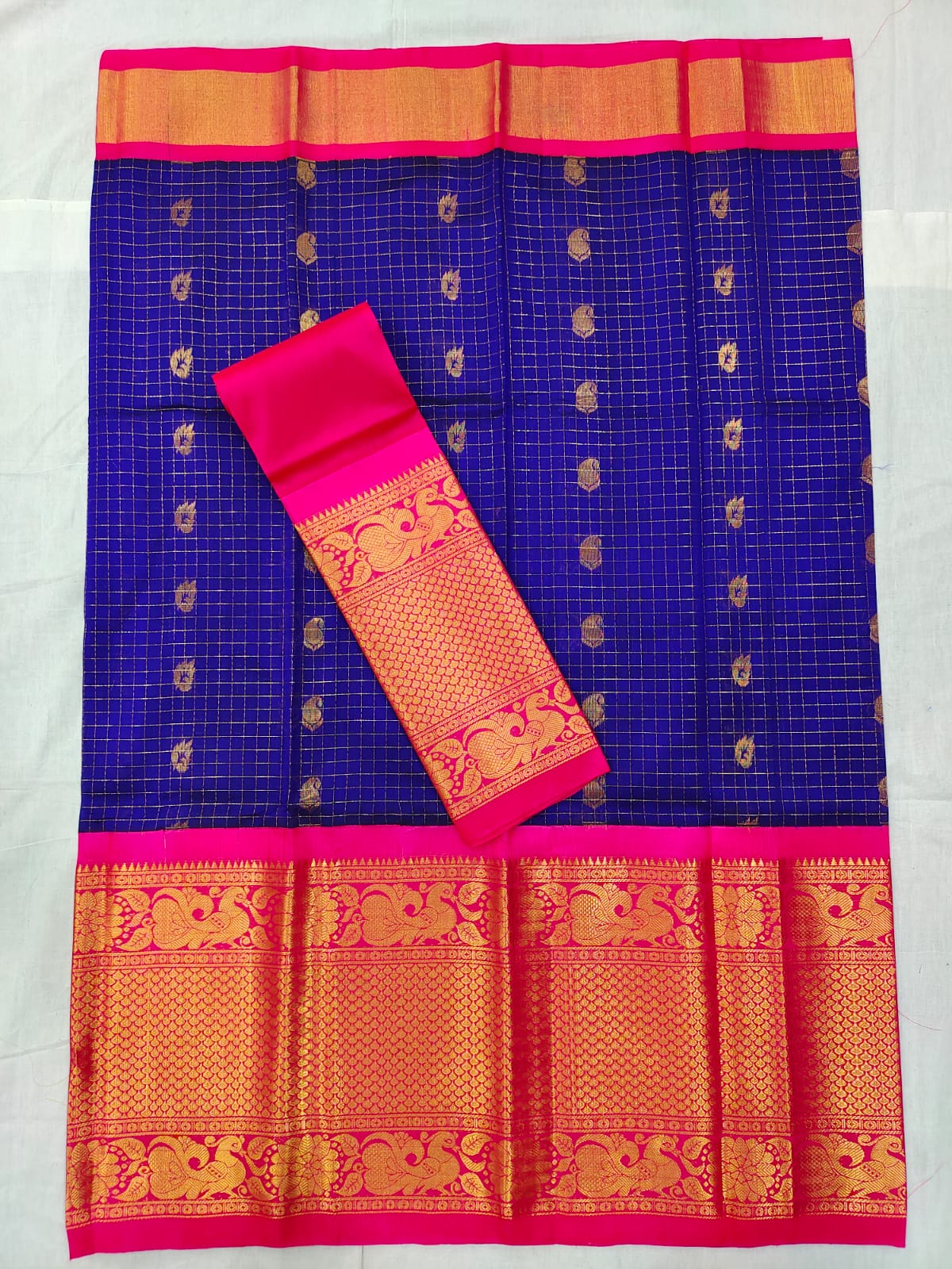 Mangalagiri kuppadam pattu kanchi border lehenga jacket set