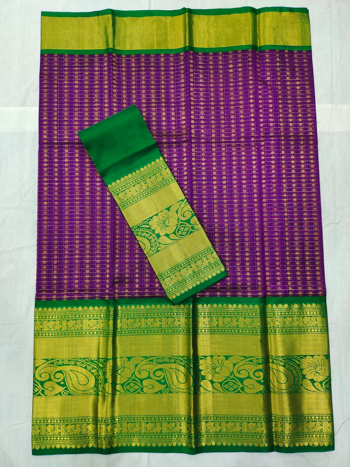 Mangalagiri kuppadam pattu kanchi border lehenga jacket set