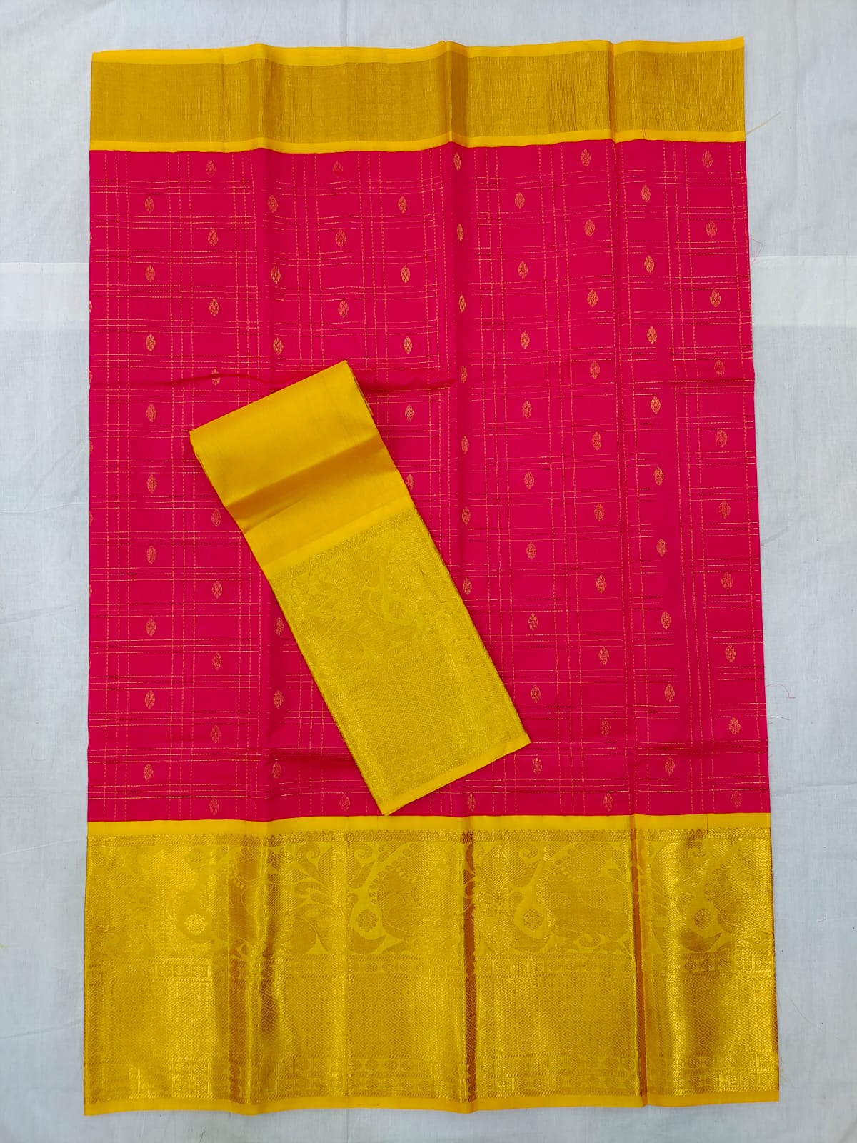 Mangalagiri kuppadam pattu kanchi border lehenga jacket set