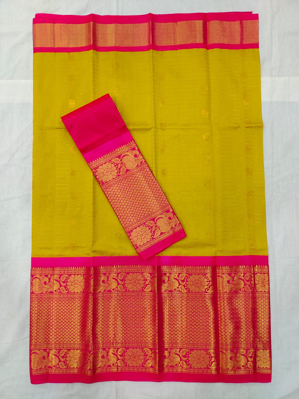 Mangalagiri kuppadam pattu kanchi border lehenga jacket set