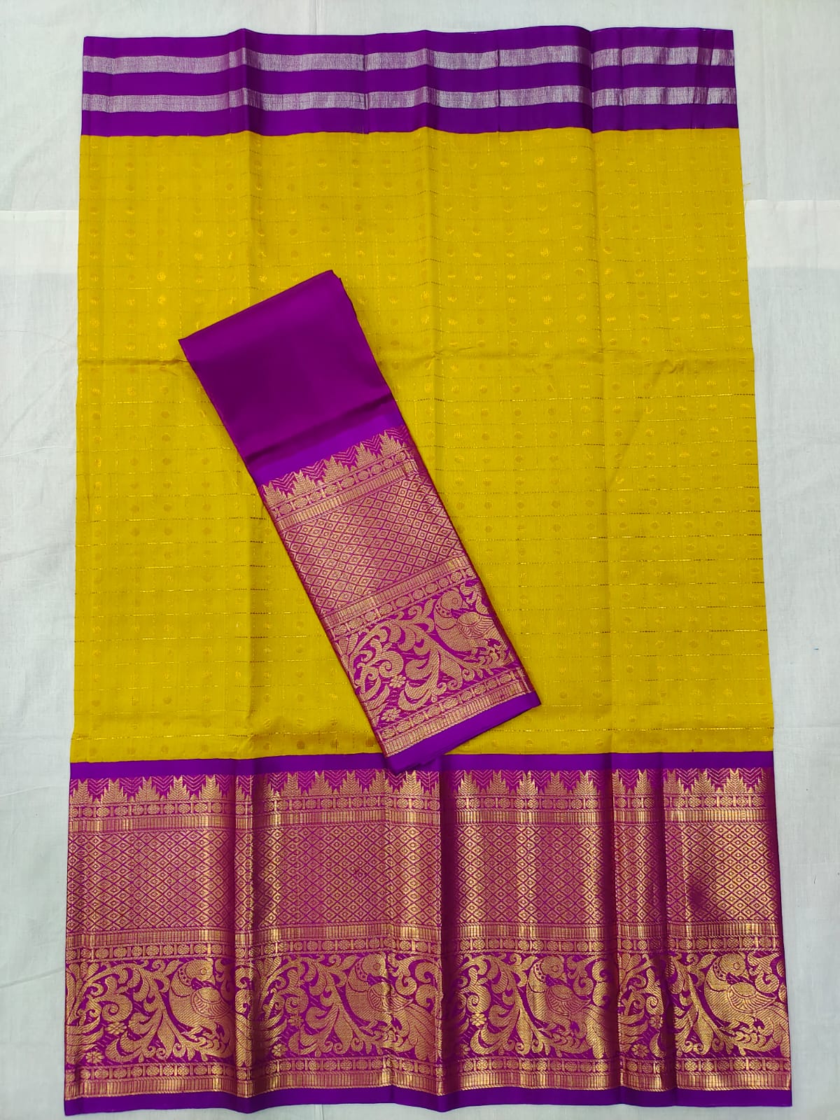 Mangalagiri kuppadam pattu kanchi border lehenga jacket set