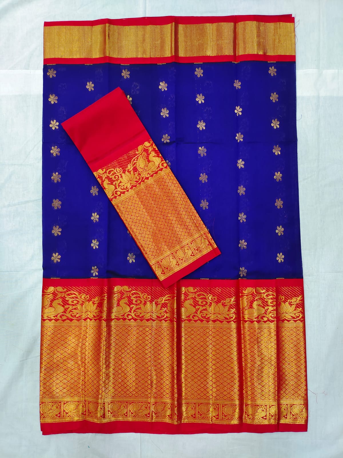 Mangalagiri kuppadam pattu kanchi border lehenga jacket set