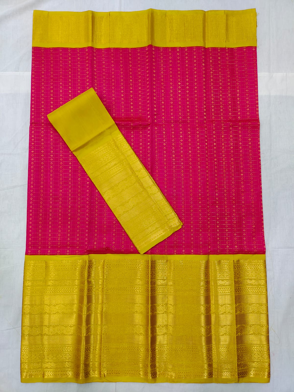 Mangalagiri kuppadam pattu kanchi border lehenga jacket set