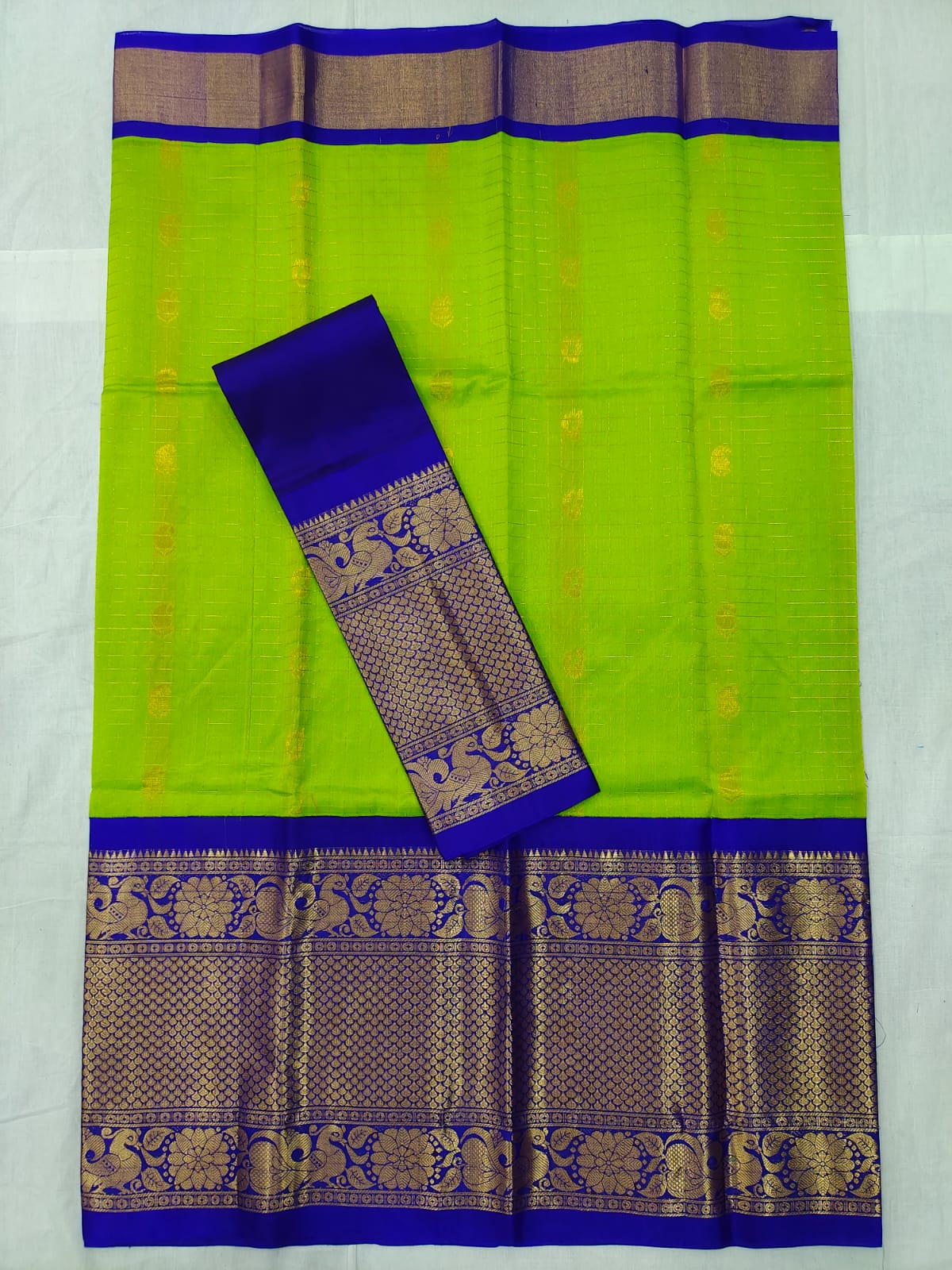 Mangalagiri kuppadam pattu kanchi border lehenga jacket set