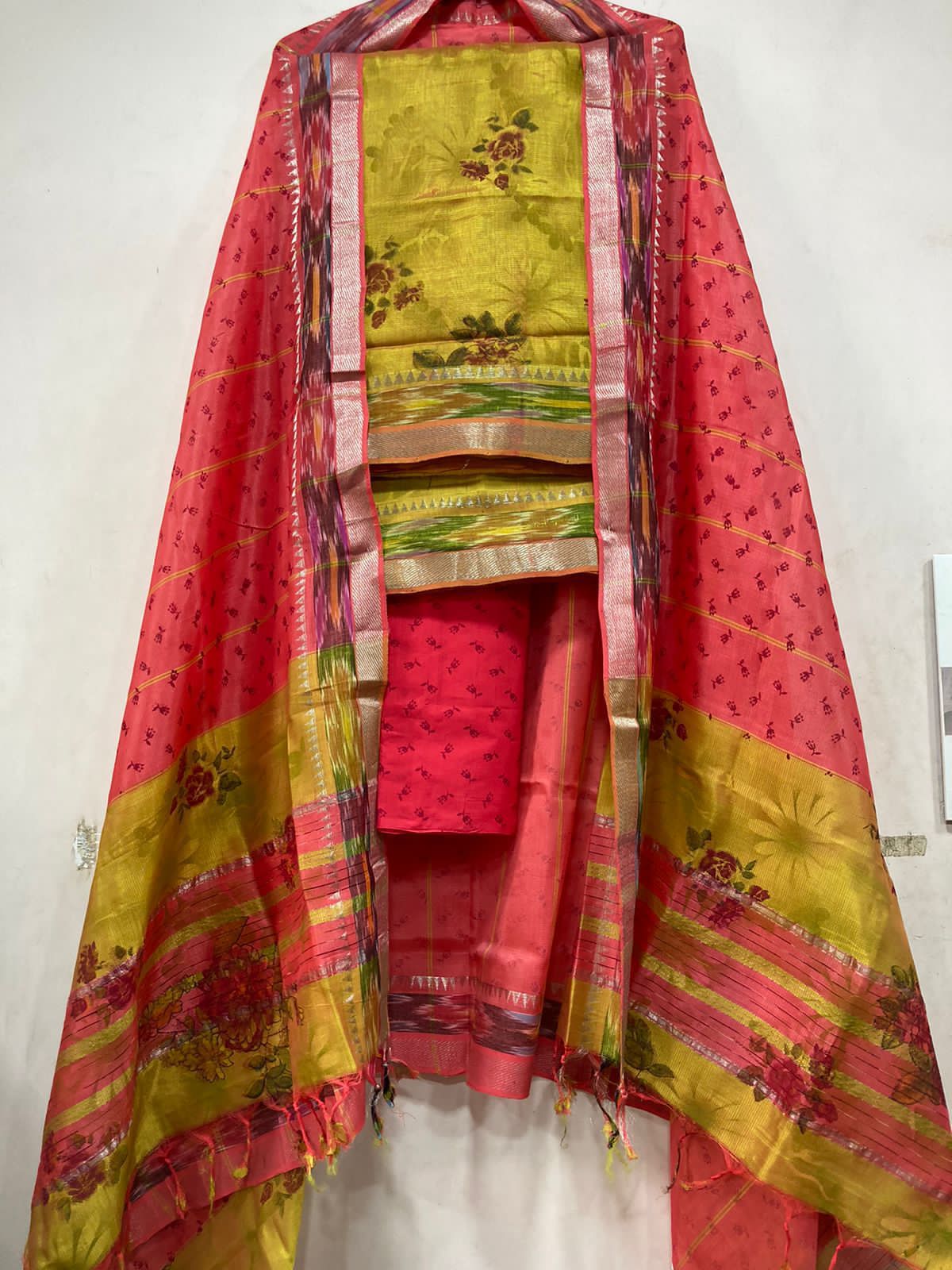 Mangalagiri pattu by cotton dress material