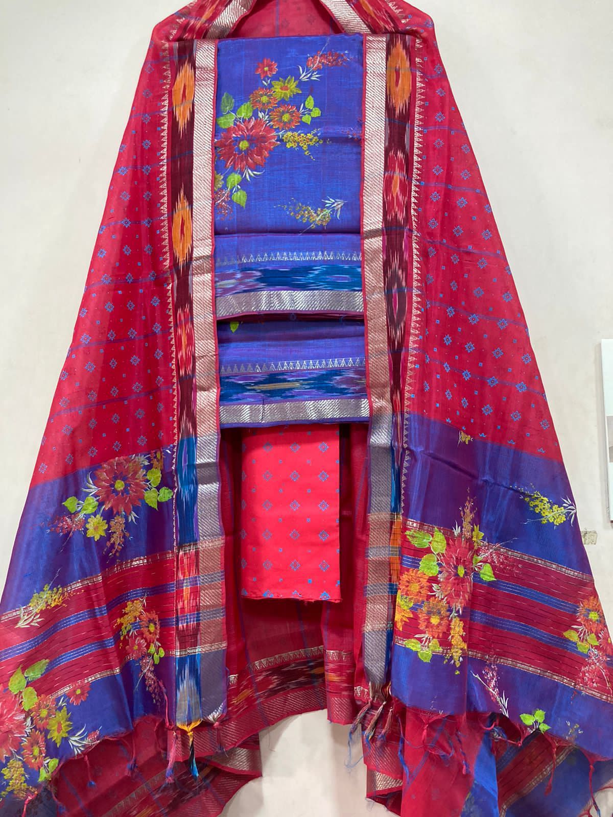 Mangalagiri pattu by cotton dress material