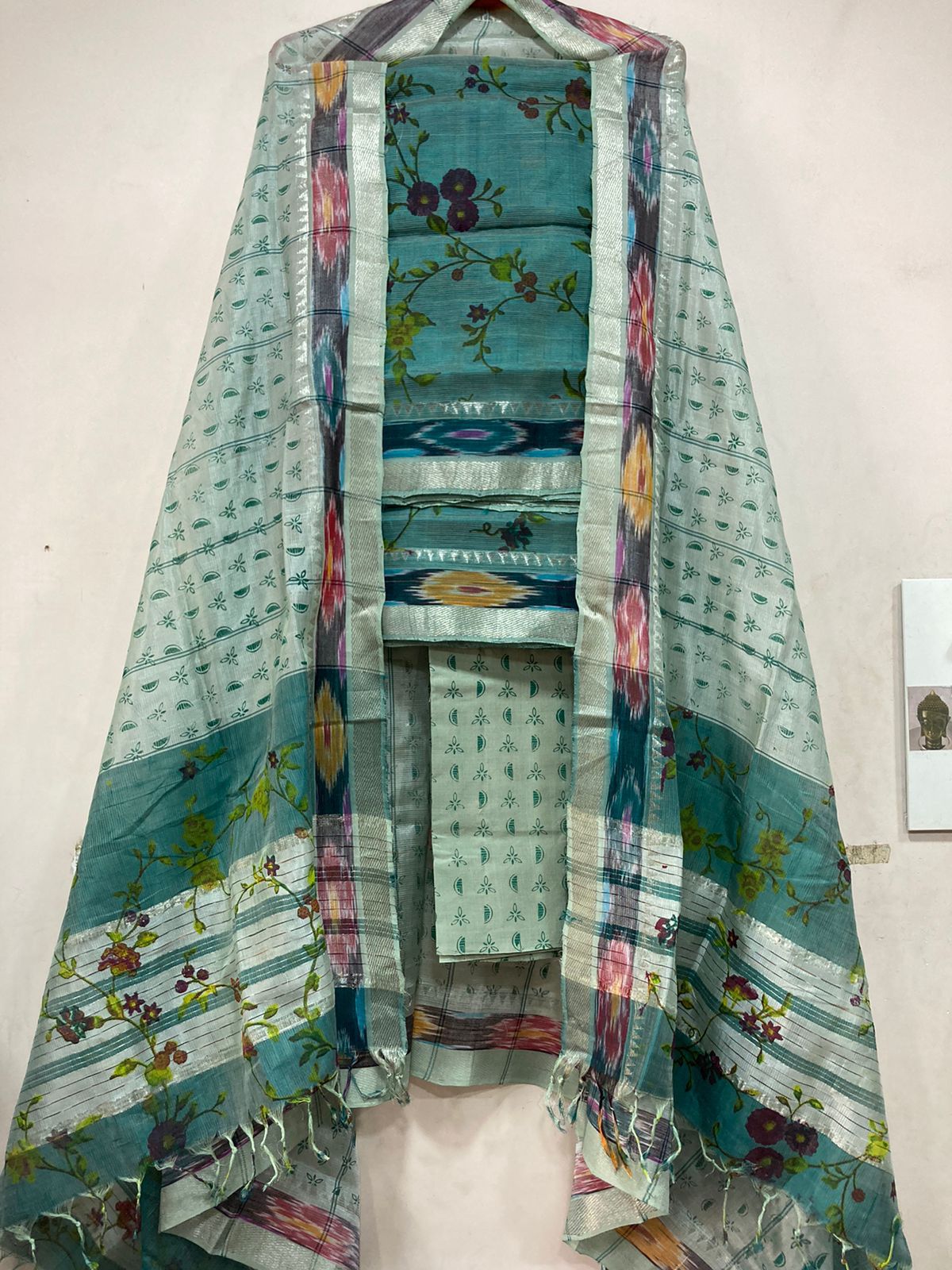 Mangalagiri pattu by cotton dress material