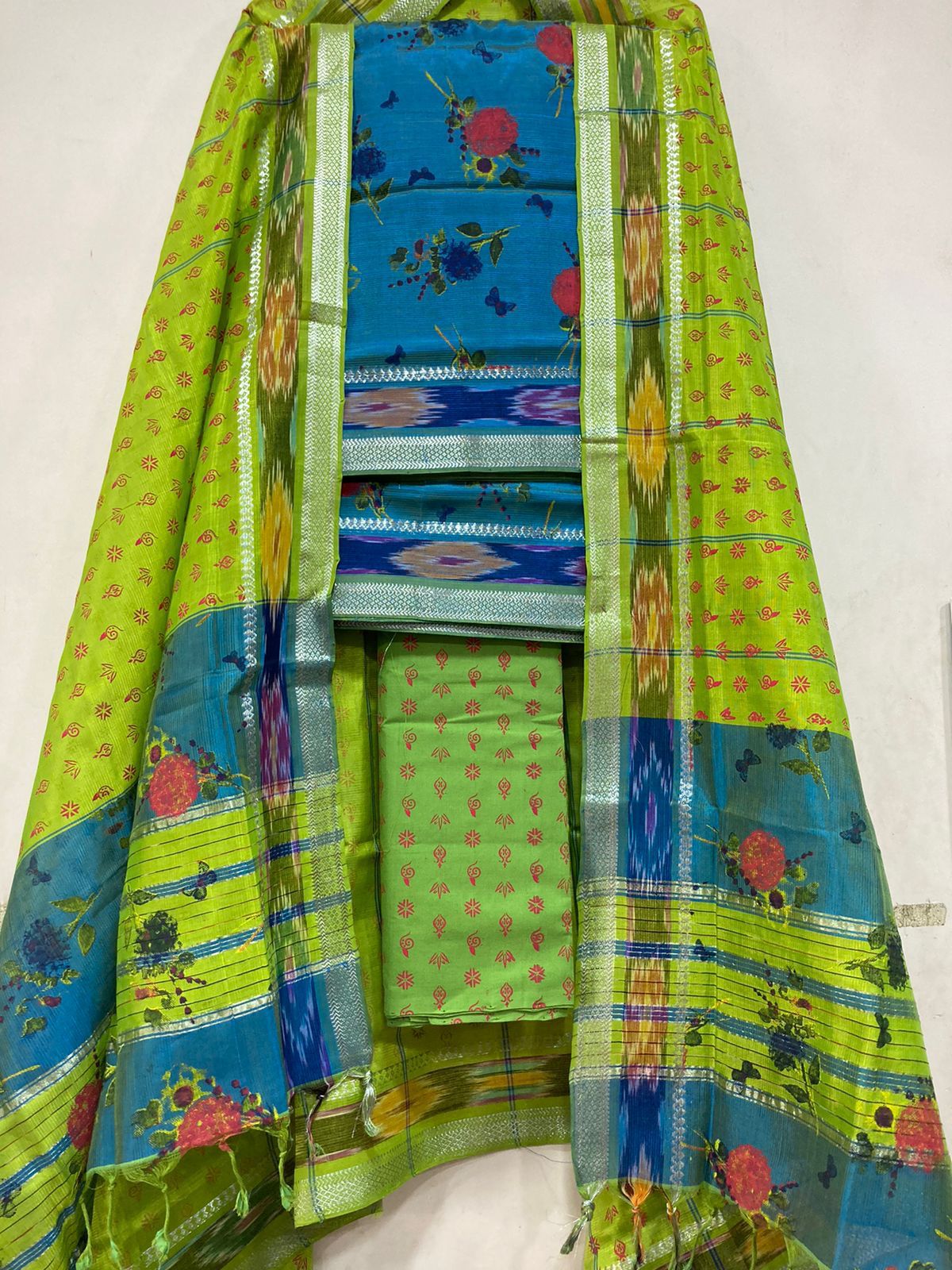 Mangalagiri pattu by cotton dress material