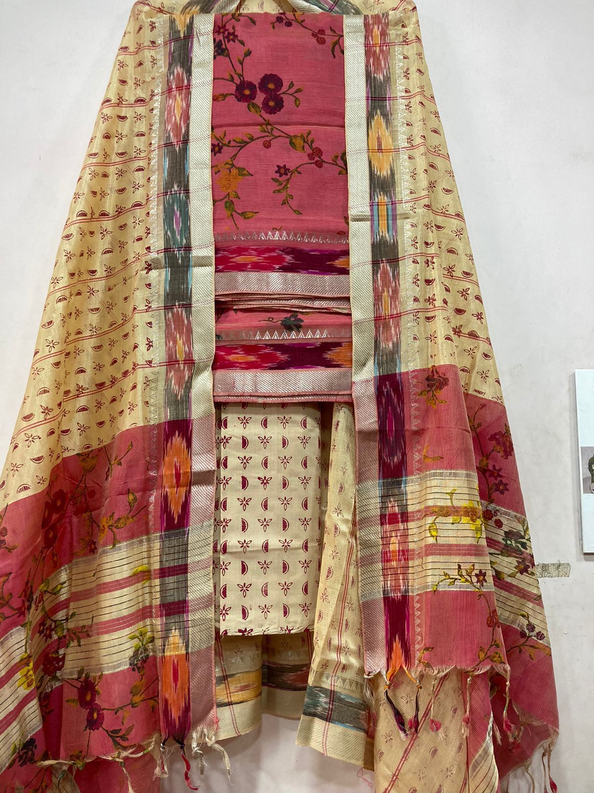 Mangalagiri pattu by cotton dress material