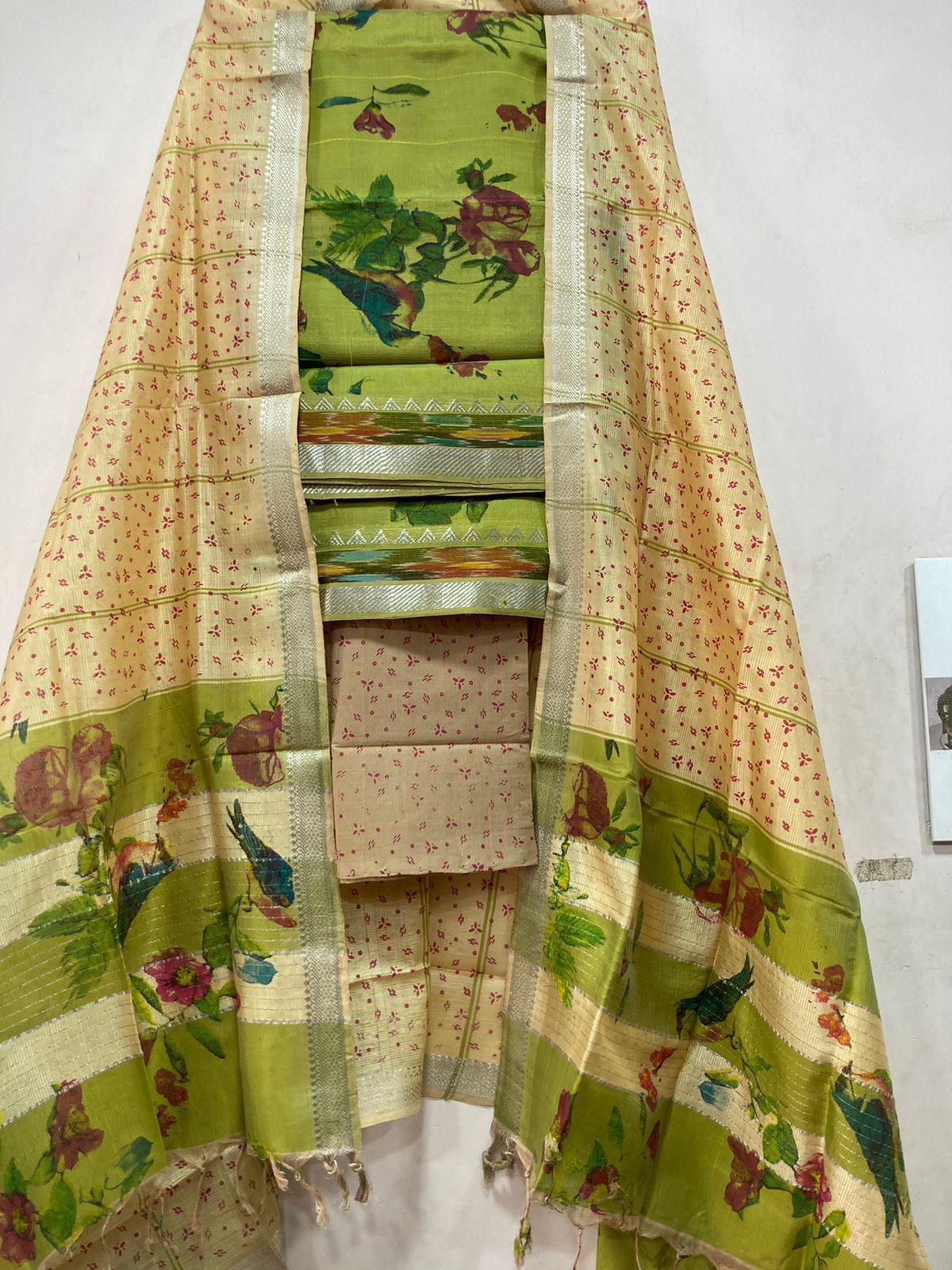 Mangalagiri pattu by cotton dress material