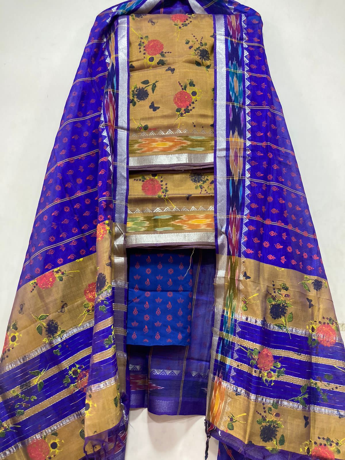 Mangalagiri pattu by cotton dress material