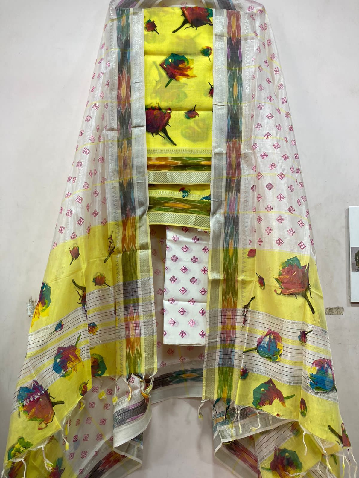 Mangalagiri pattu by cotton dress material