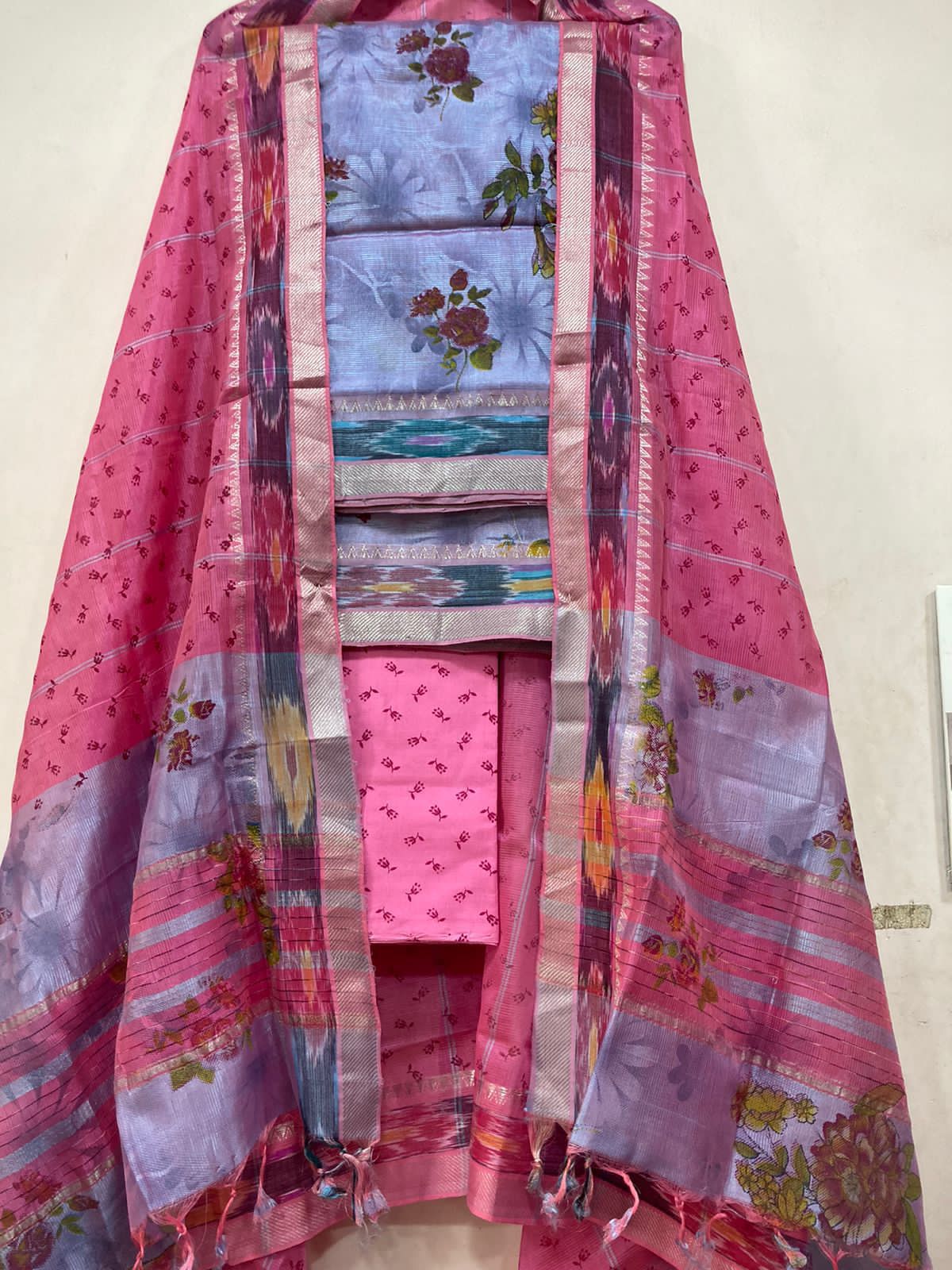 Mangalagiri pattu by cotton dress material
