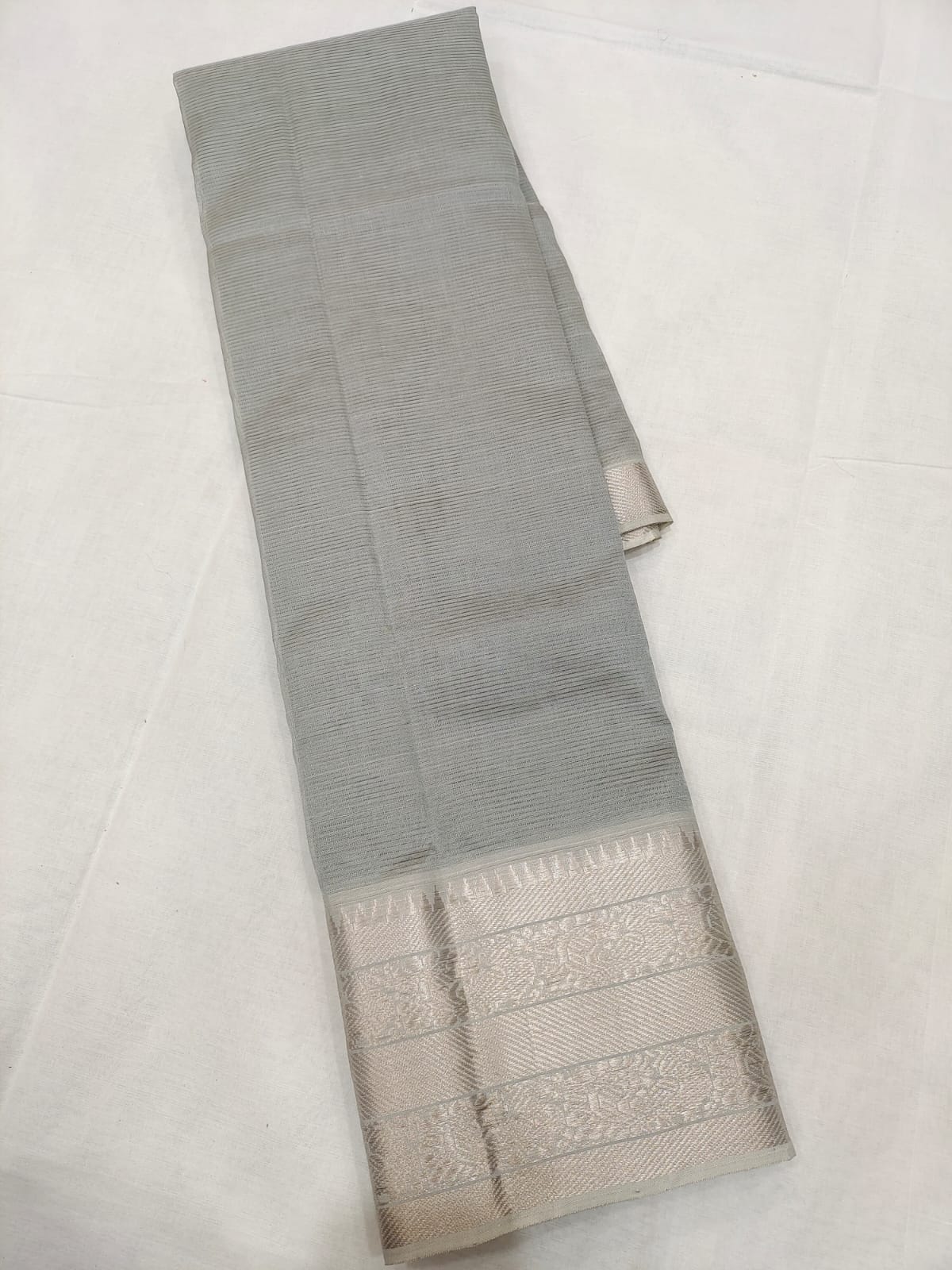 Mangalagiri pattu kanchi zari border plain saree