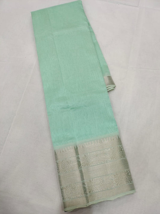 Mangalagiri pattu kanchi zari border plain saree
