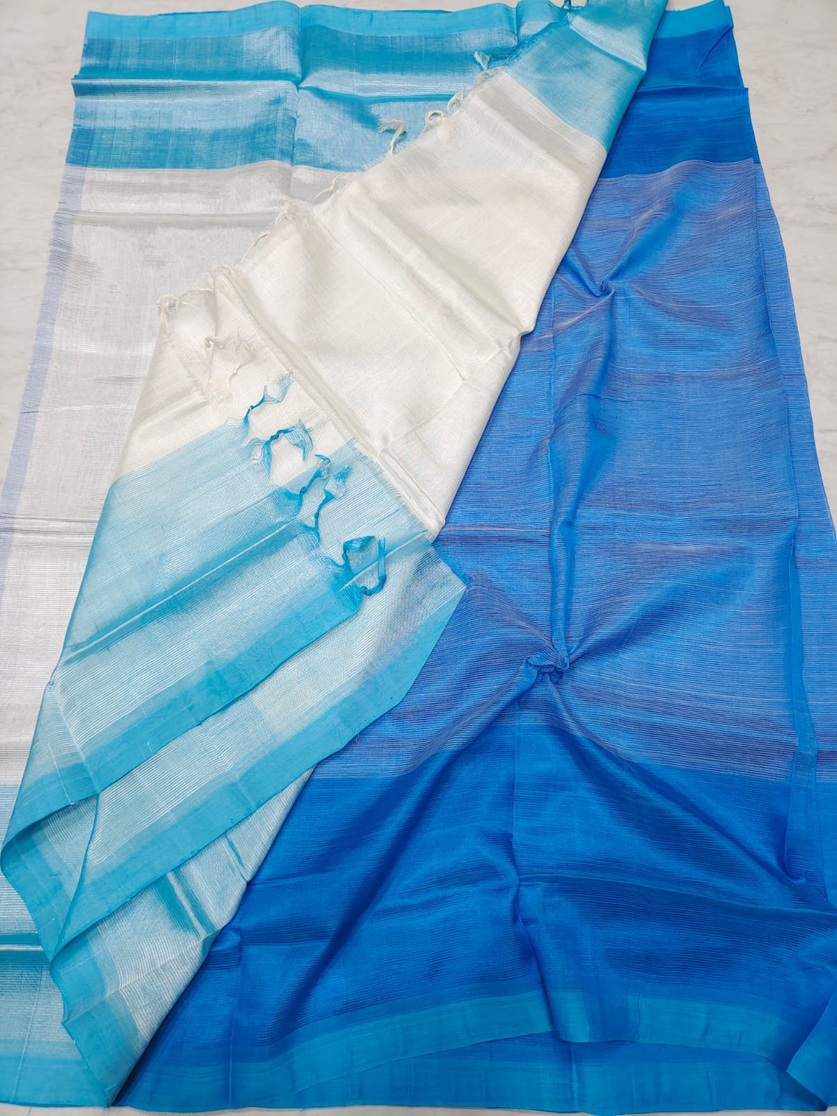 Mangalagiri pattu half and half saree