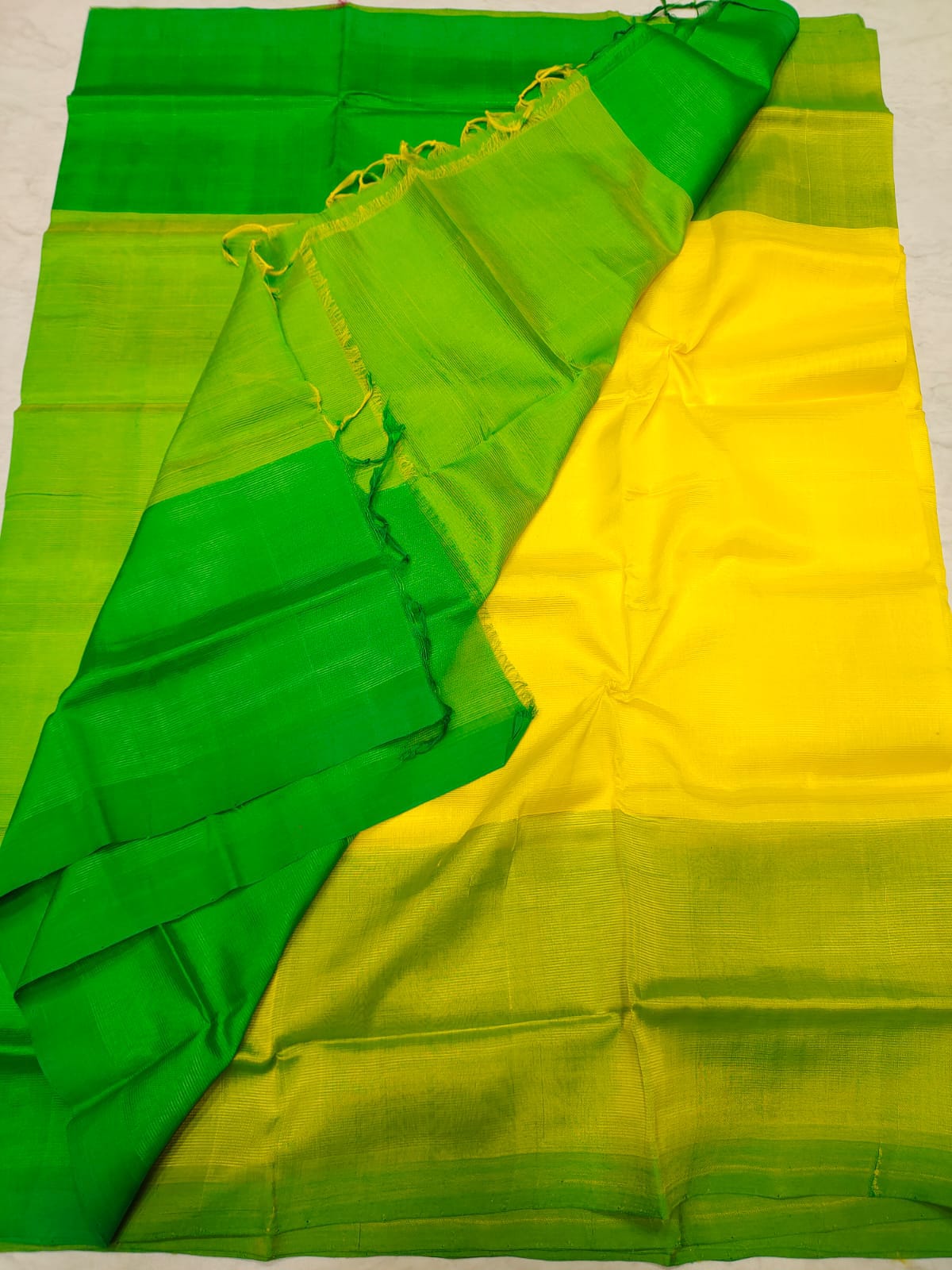 Mangalagiri pattu half and half saree