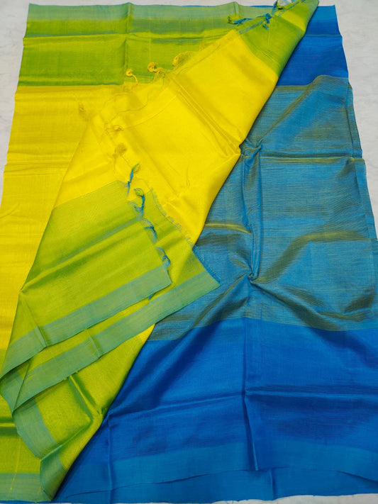 Mangalagiri pattu half and half saree