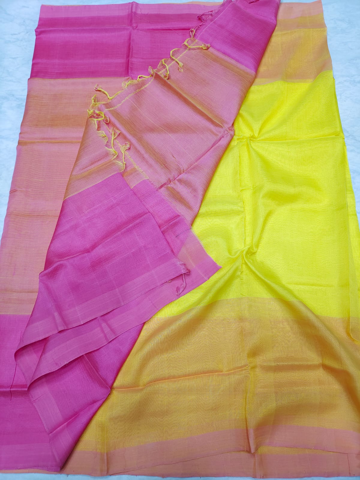 Mangalagiri pattu half and half saree