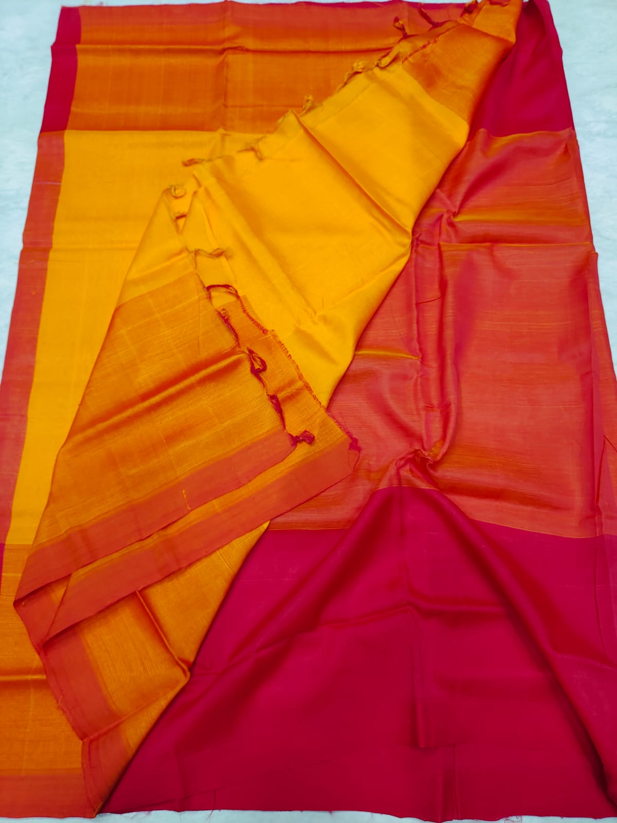 Mangalagiri pattu half and half saree
