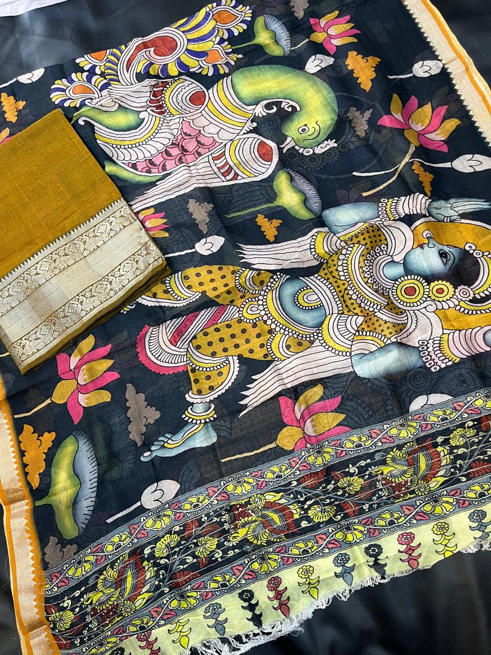 Mangalagiri pattu by cotton pure handloom dress material
