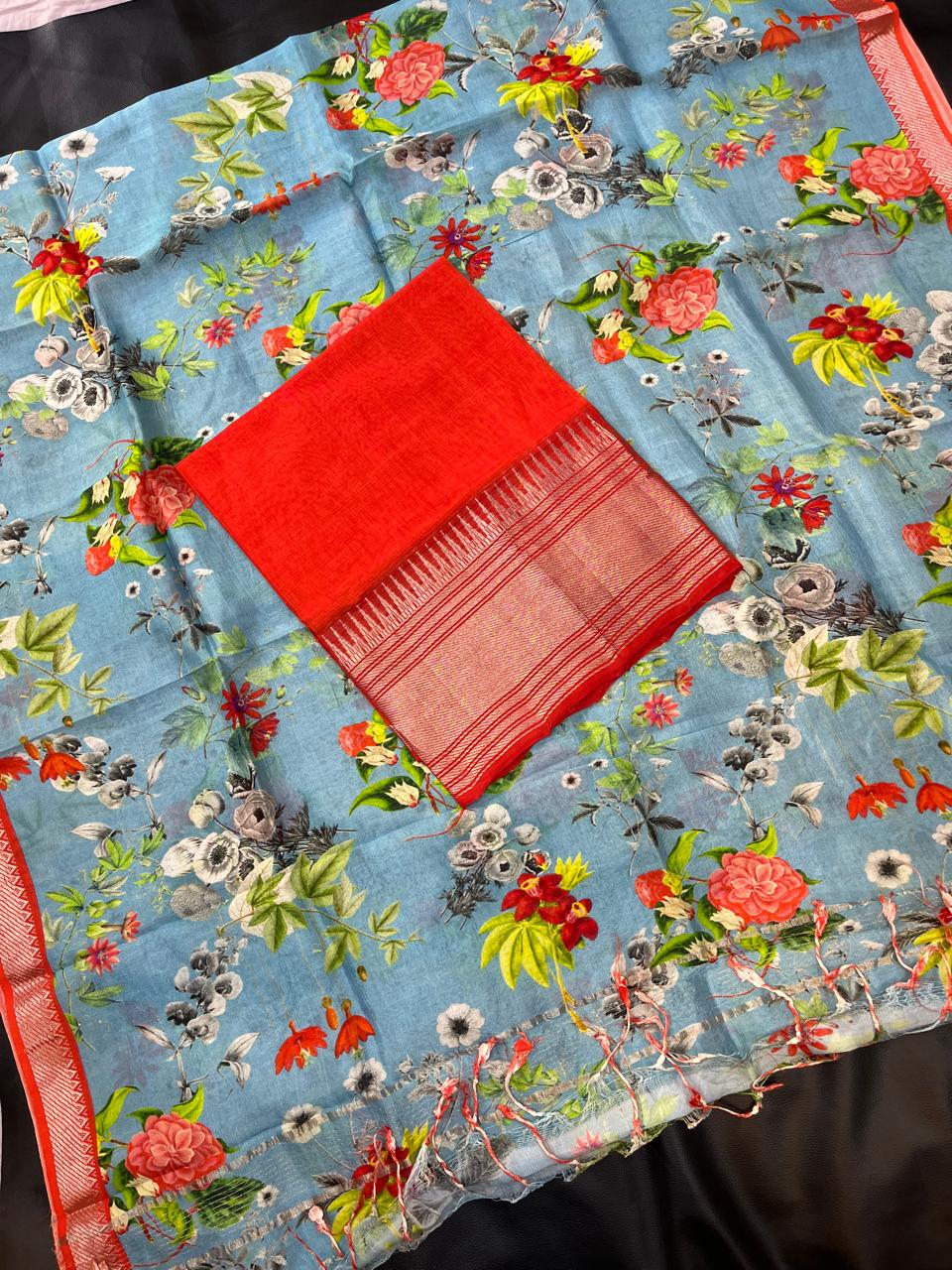 Mangalagiri pattu by cotton pure handloom dress material