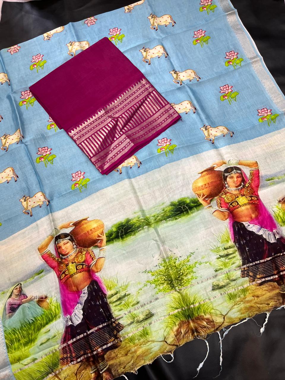 Mangalagiri pattu by cotton pure handloom dress material