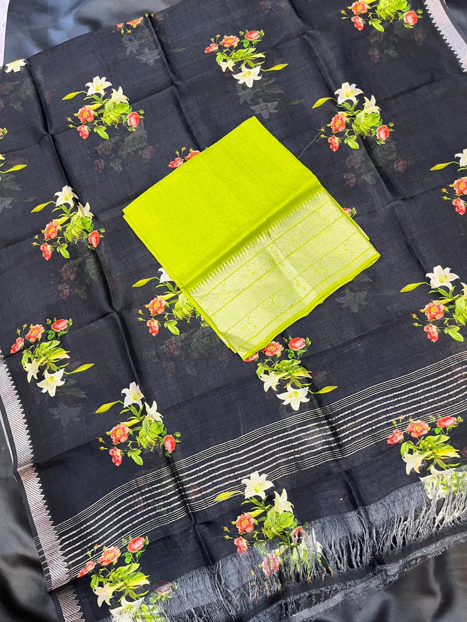 Mangalagiri pattu by cotton pure handloom dress material