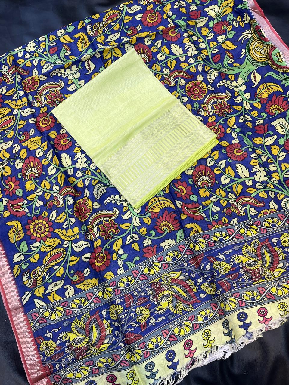 Mangalagiri pattu by cotton pure handloom dress material