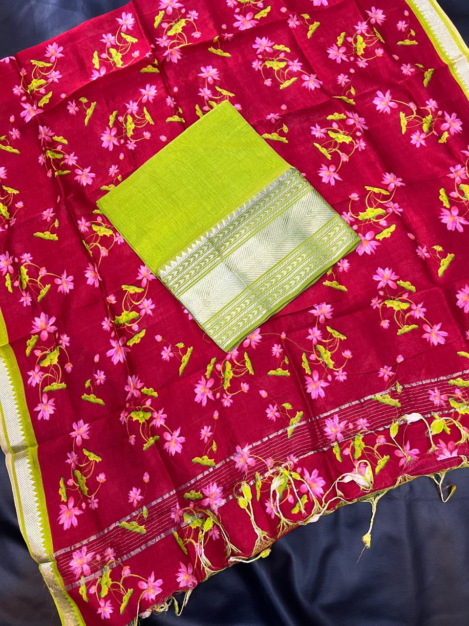 Mangalagiri pattu by cotton pure handloom dress material
