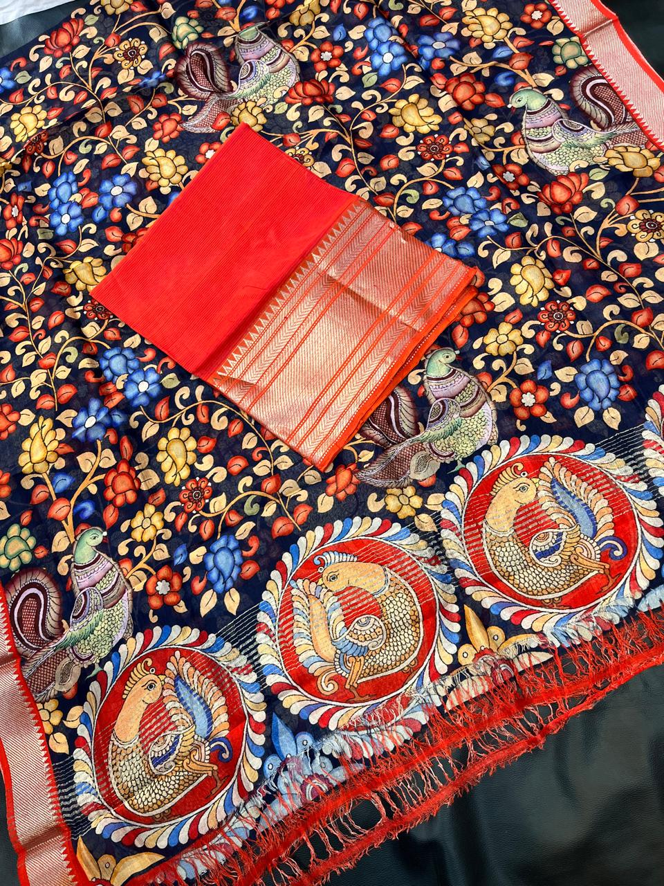 Mangalagiri pattu by cotton pure handloom dress material