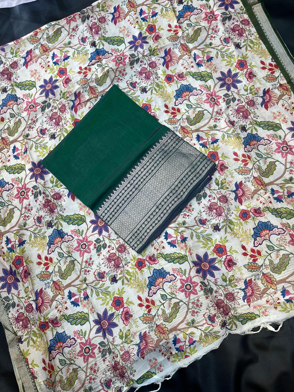Mangalagiri pattu by cotton pure handloom dress material