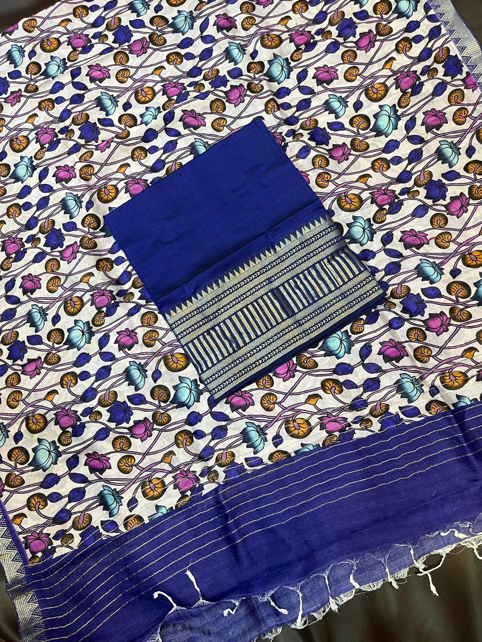 Mangalagiri pattu by cotton pure handloom dress material