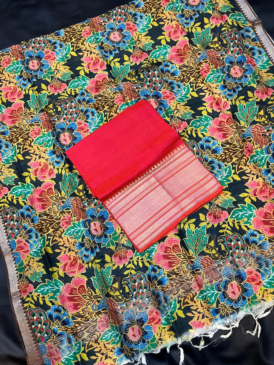 Mangalagiri pattu by cotton pure handloom dress material