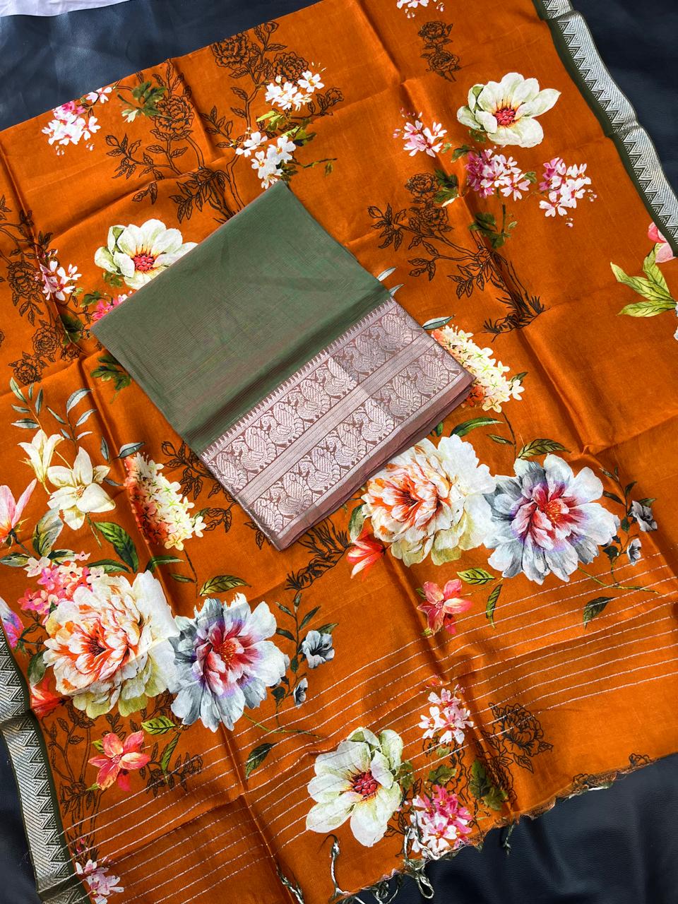 Mangalagiri pattu by cotton pure handloom dress material
