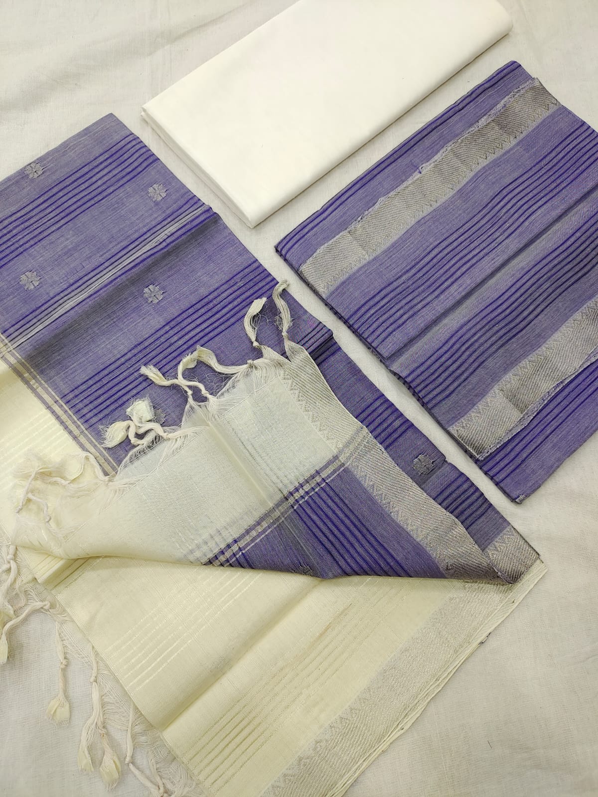 Mangalagiri pattu zari border dress material