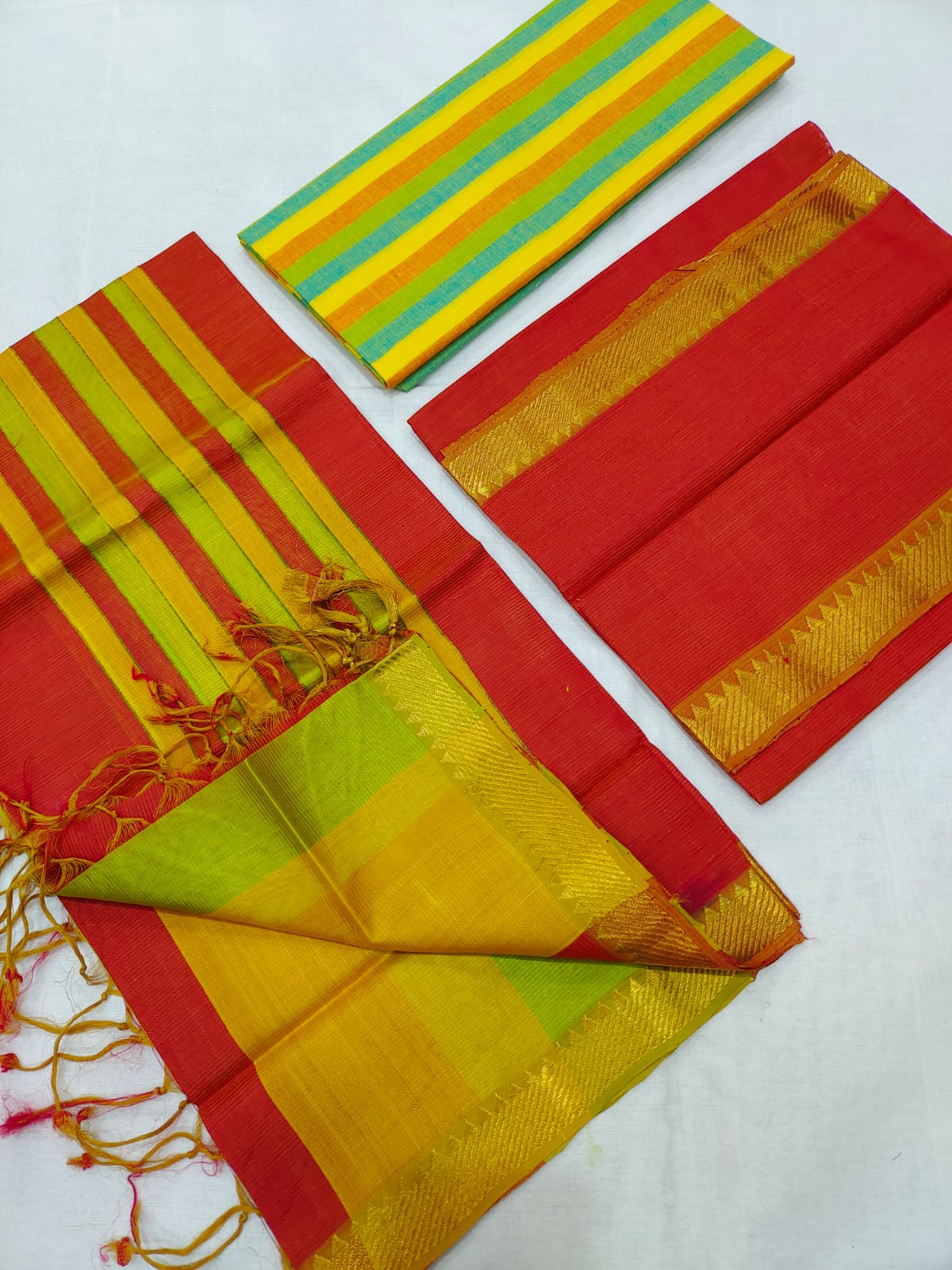 Mangalagiri pure cotton dress material set (unstitched)