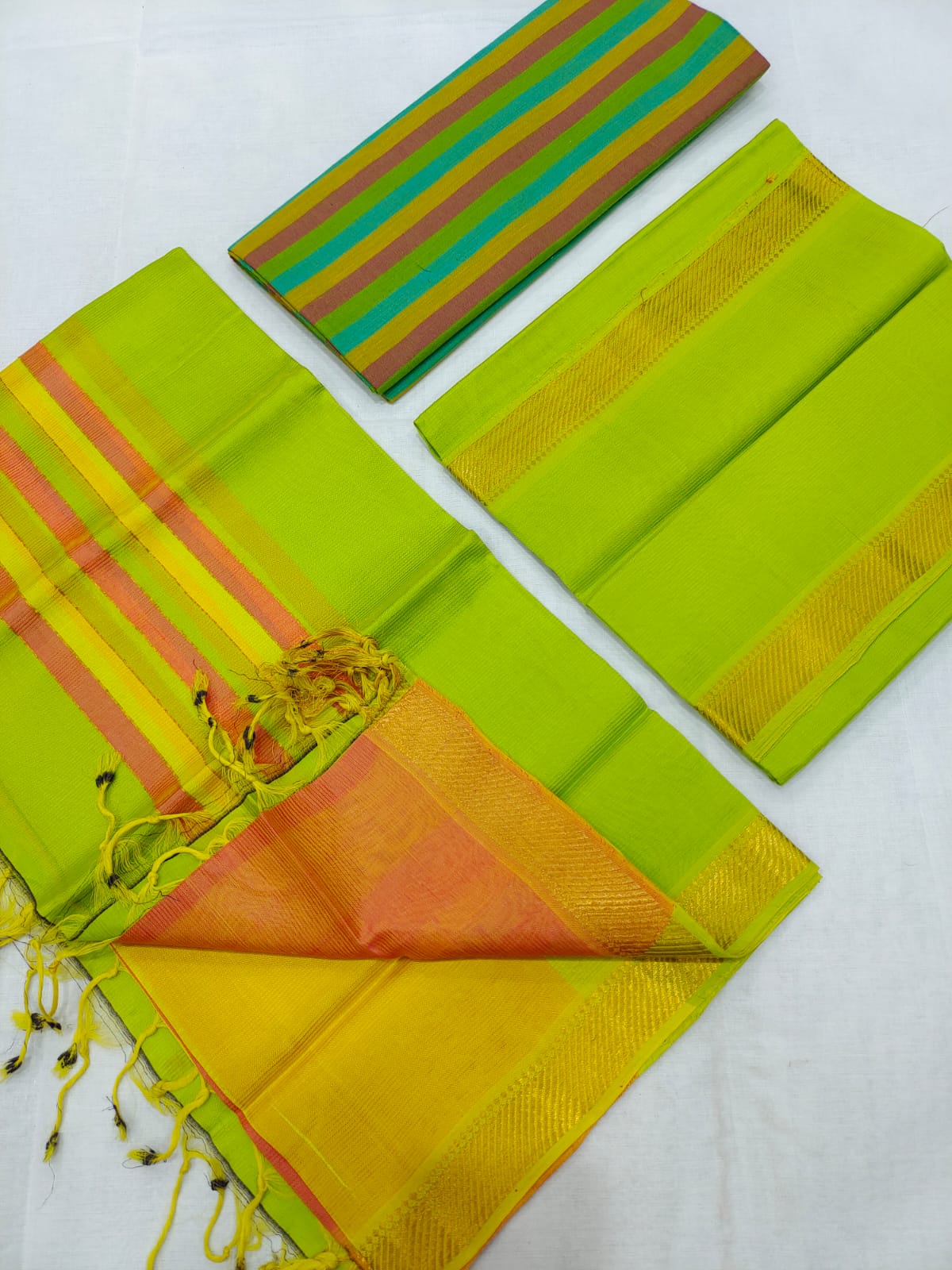 Mangalagiri pure cotton dress material set (unstitched)