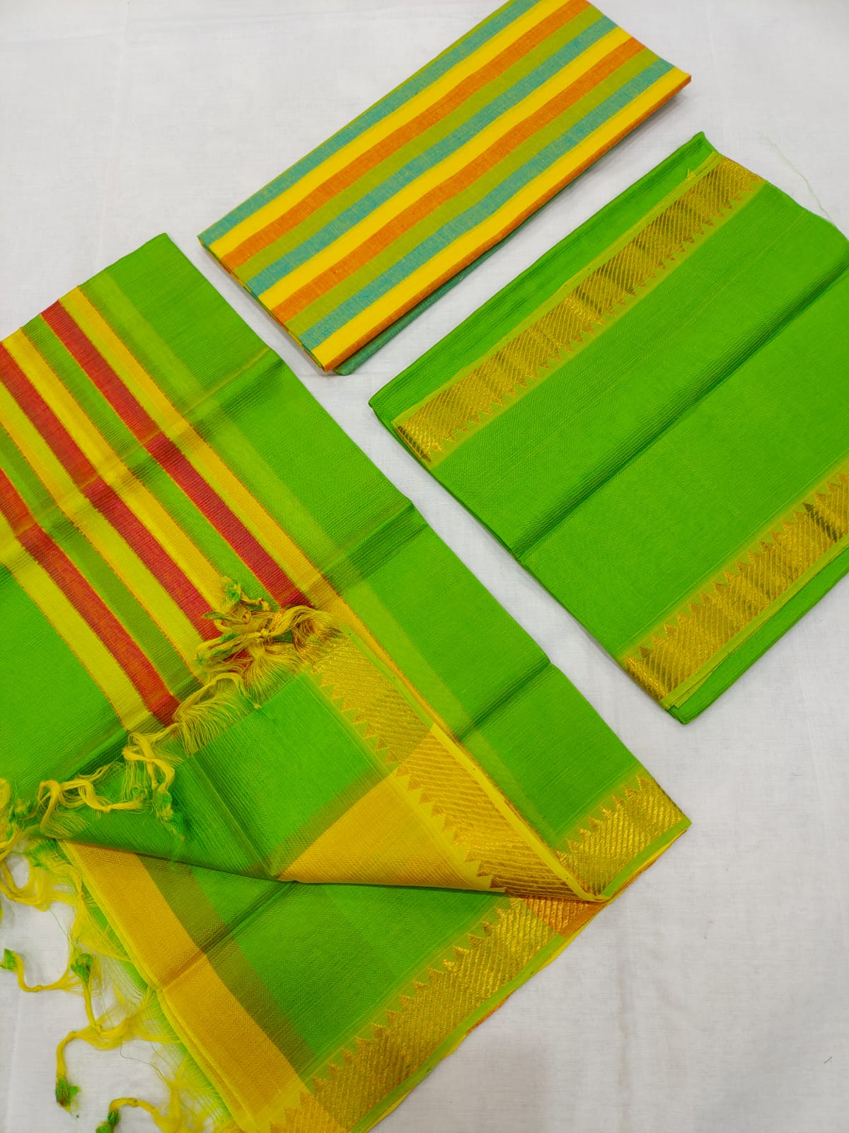 Mangalagiri pure cotton dress material set (unstitched)