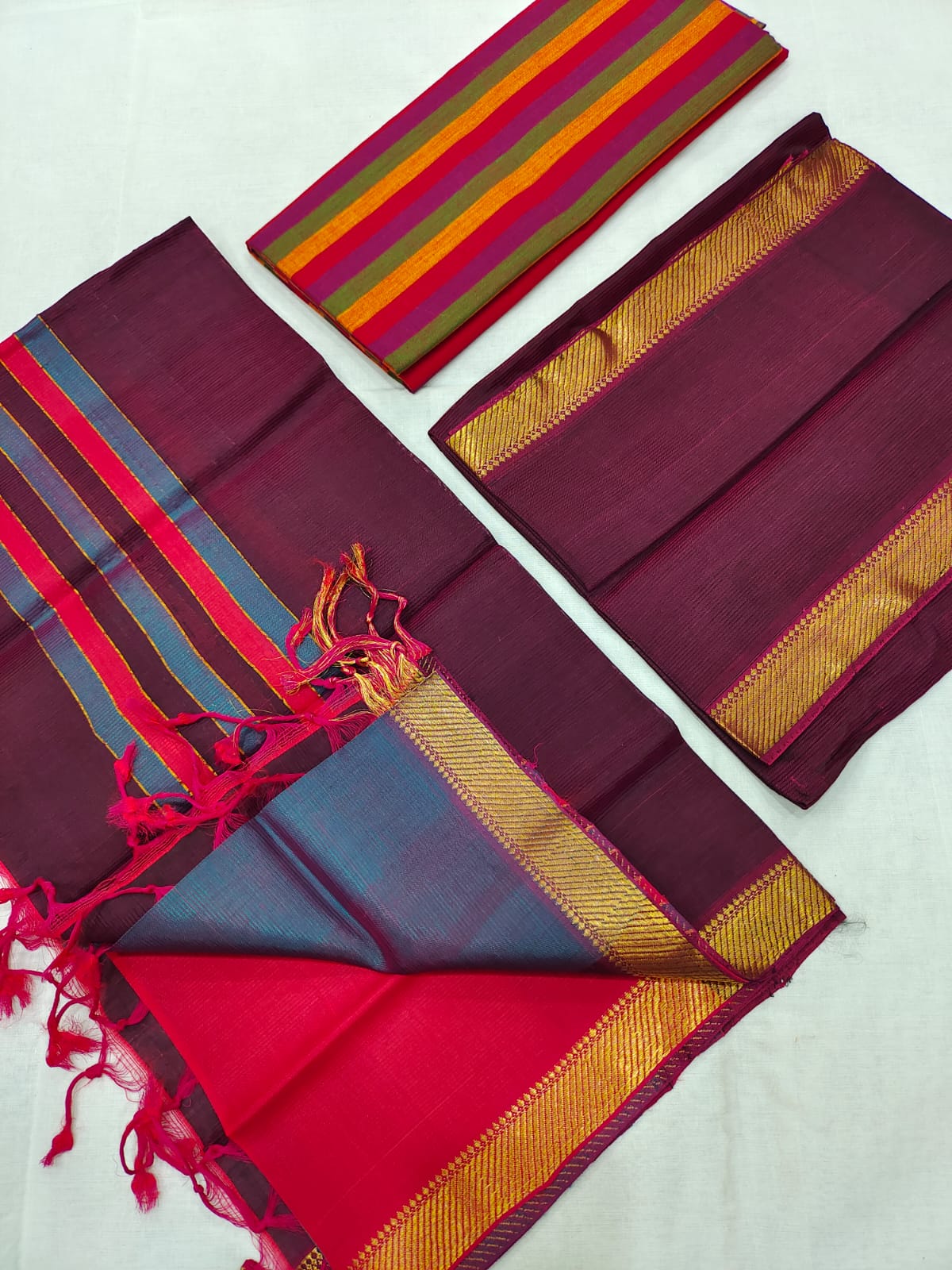 Mangalagiri pure cotton dress material set (unstitched)