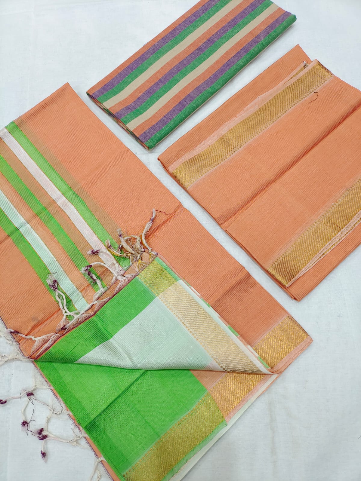 Mangalagiri pure cotton dress material set (unstitched)