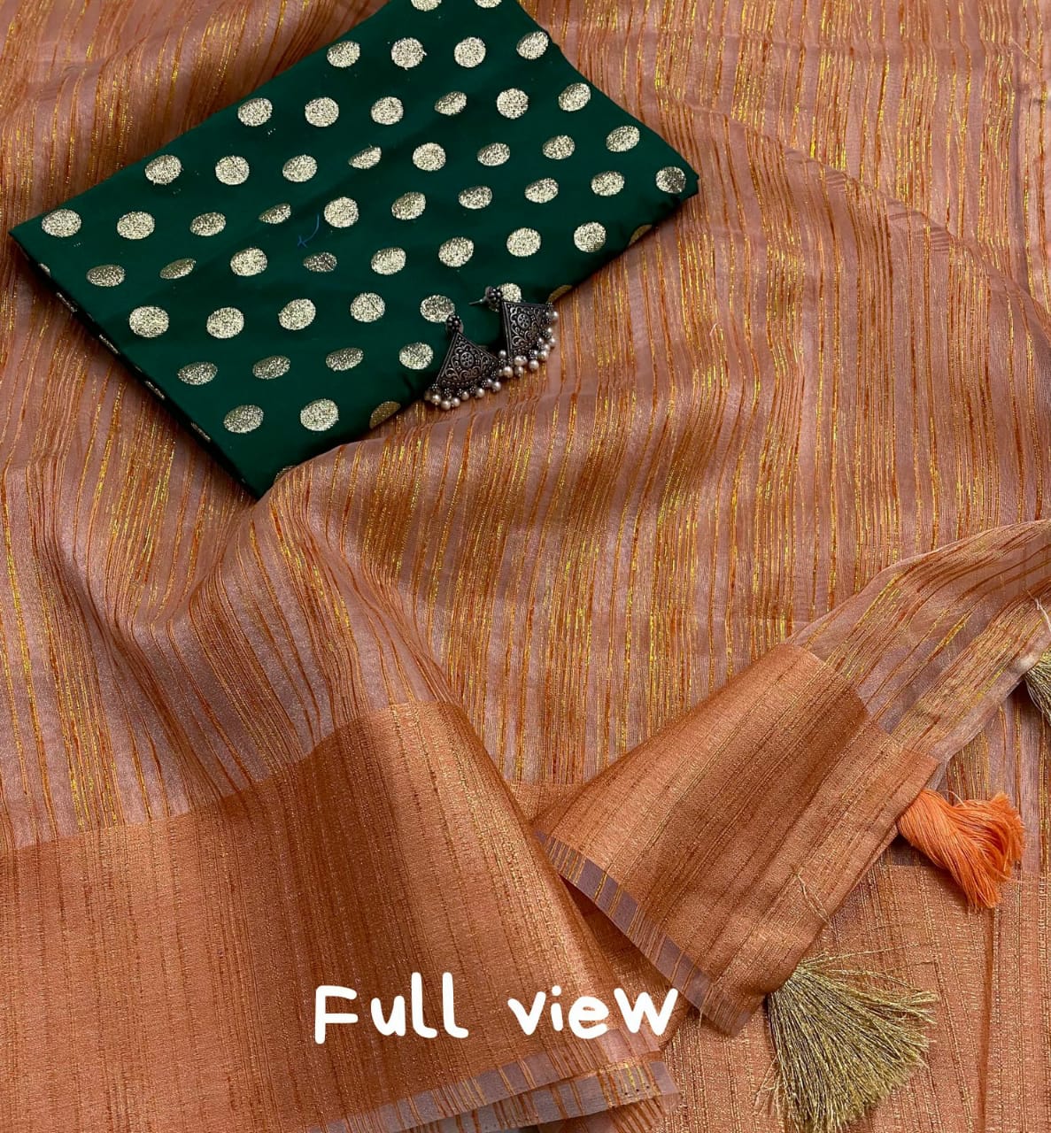 Organza silk with allover simple shiny zari slub with khadi pattu border saree - Vannamayil Fashions