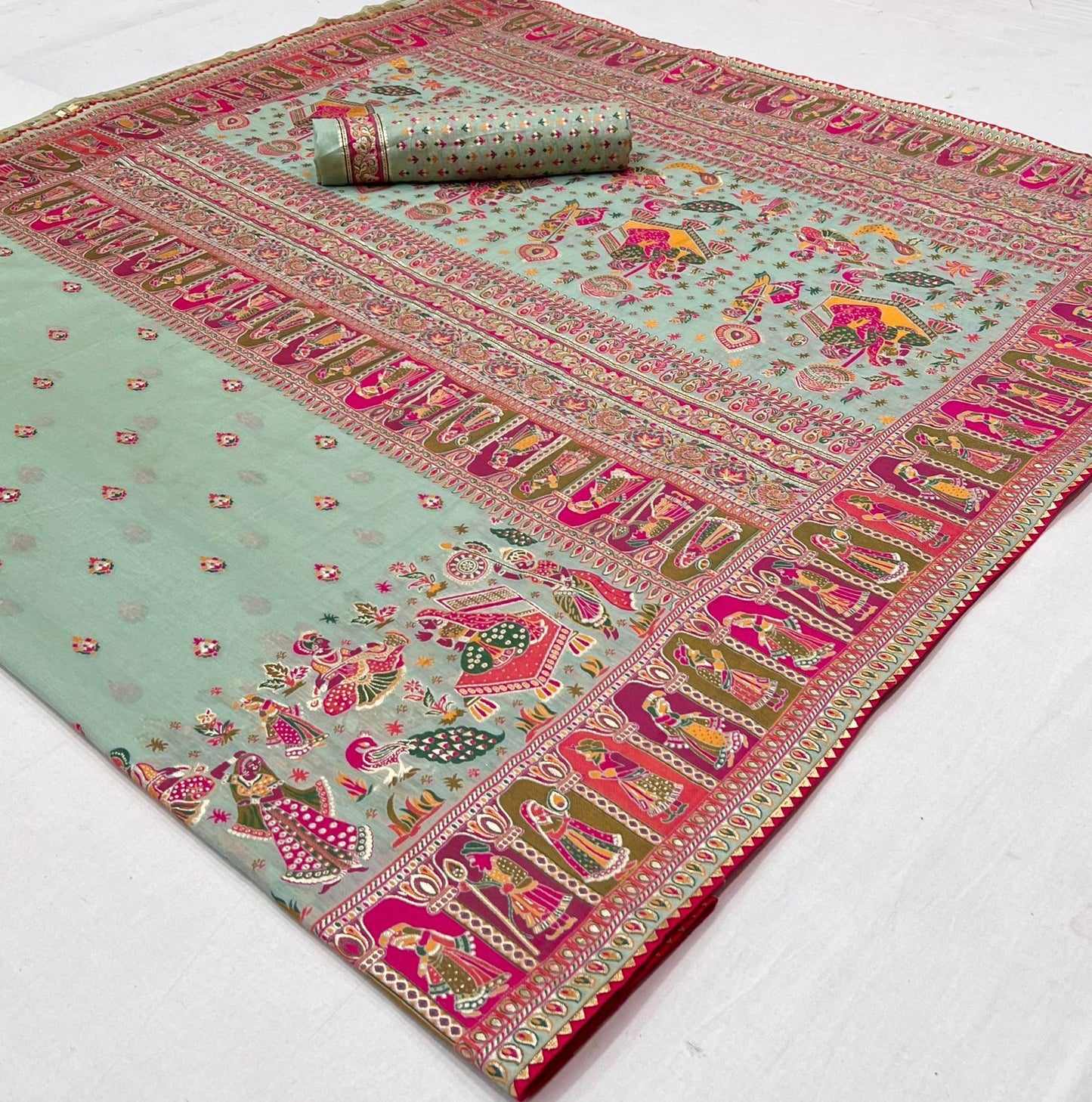 Pure chanderi silk saree