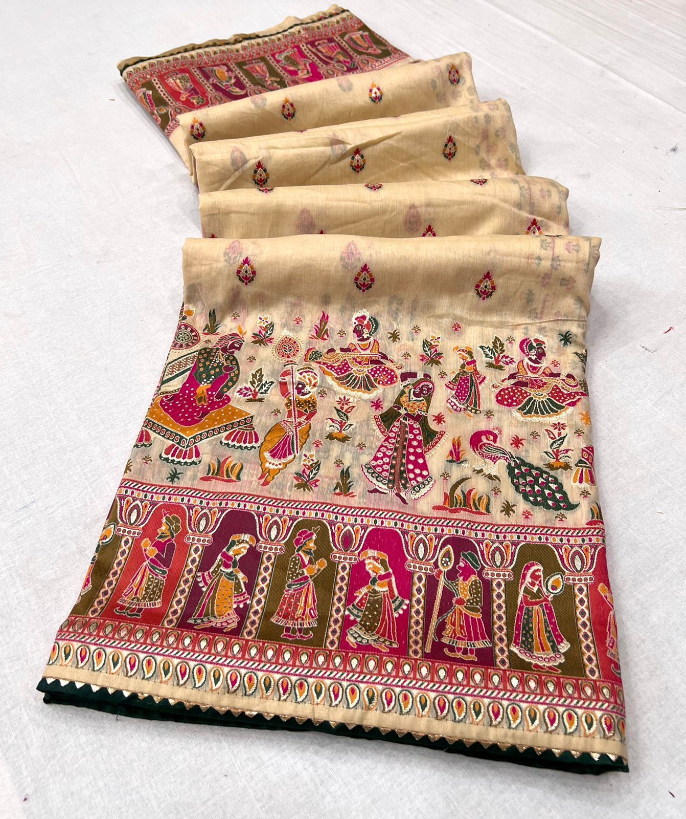Pure chanderi silk saree